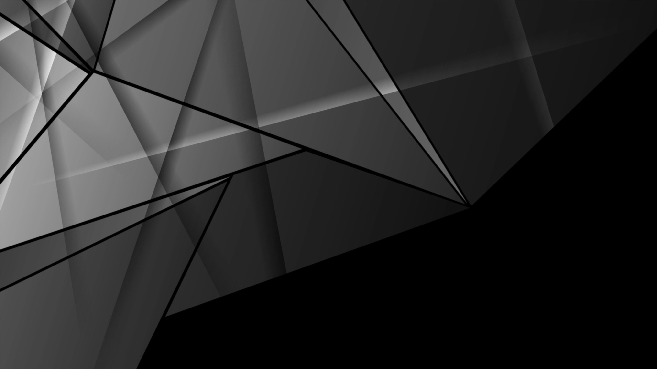 Dark Grey Abstract Low Poly Technology Background